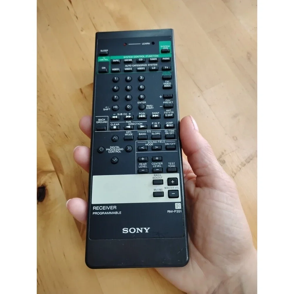 Sony RM-P351 Programmable Receiver Remote Control Black